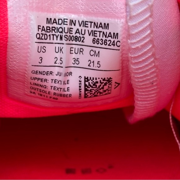 Converse Chuck Taylor All Star Pretty Strong girls low sneakers. Size 3. Used - Picture 6 of 11